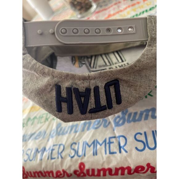 Zephyr Men's Gray Adjustable Snapback Utah Jazz Basketball Trucker Cap OSFA - Picture 7 of 9